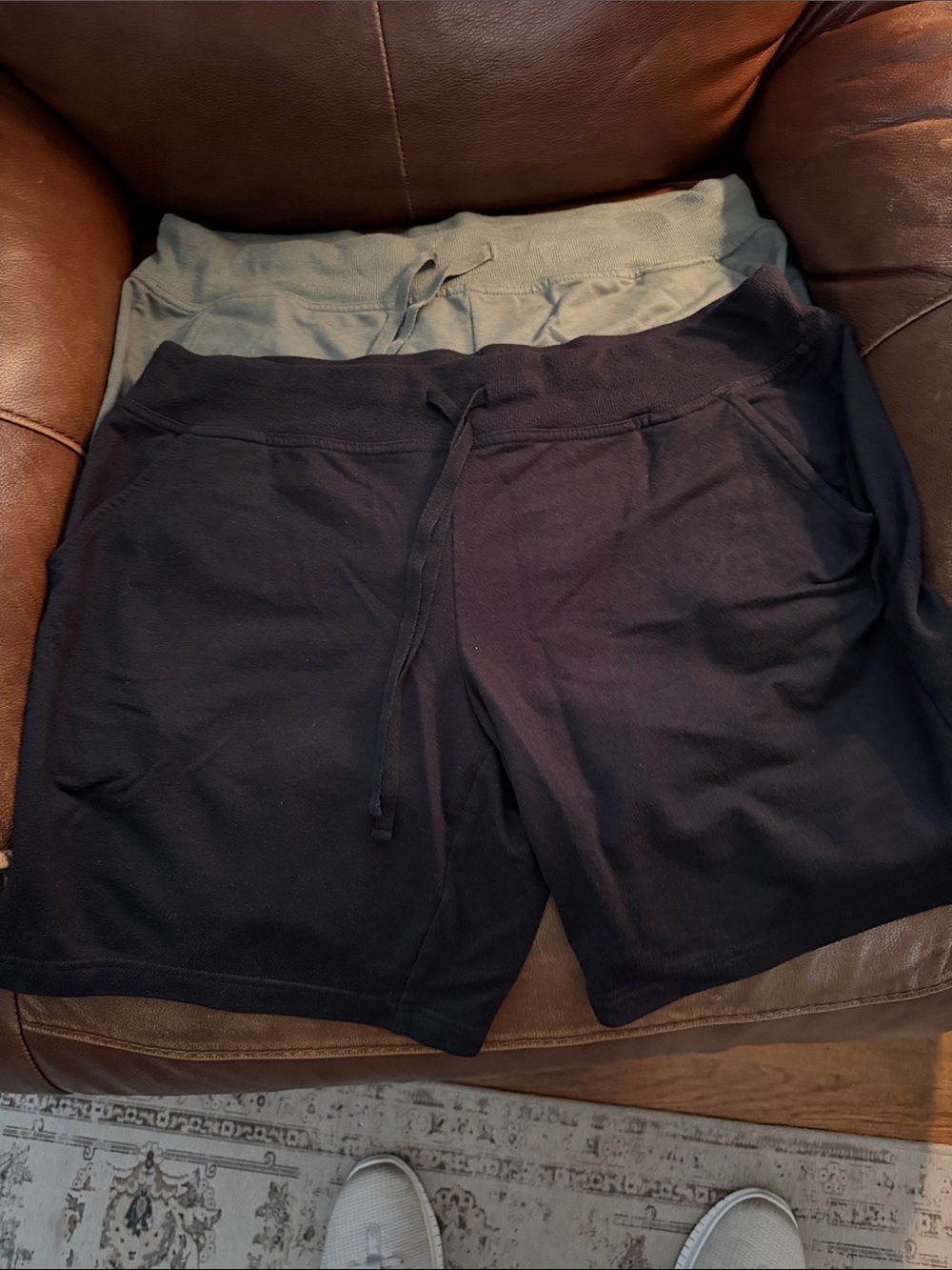 Women’s Athletic Works Casual Drawstring Shorts - Black and Olive